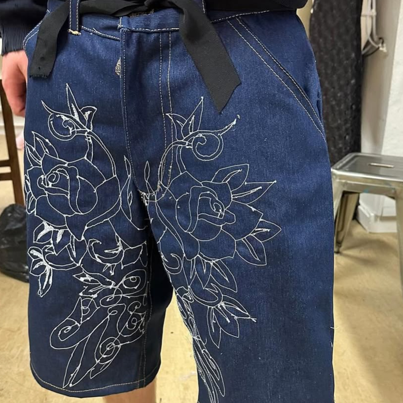 Make Digitally Embroidered Cargo Shorts/Skirt — Holiday Camp at The Fashion School Chelsea