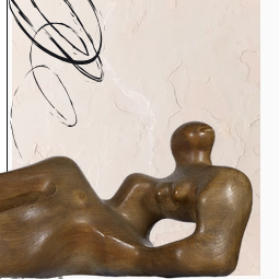 Henry Moore Clay Sculpture — Holiday Camp at Kensal Rise
