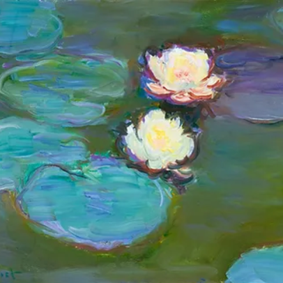 Monet: Waterlilies Oil on Canvas